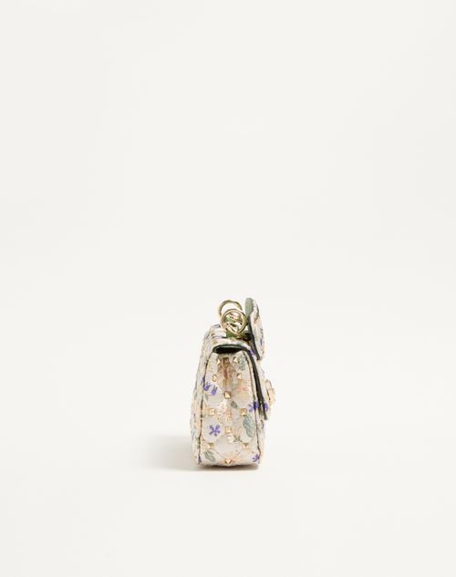 Valentino Garavani - Valentino Garavani Rockstud Spike Small Jacquard Bag - Multicolour - Woman - Shoulder Bags